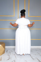White Perfectly Tied Skirt Set