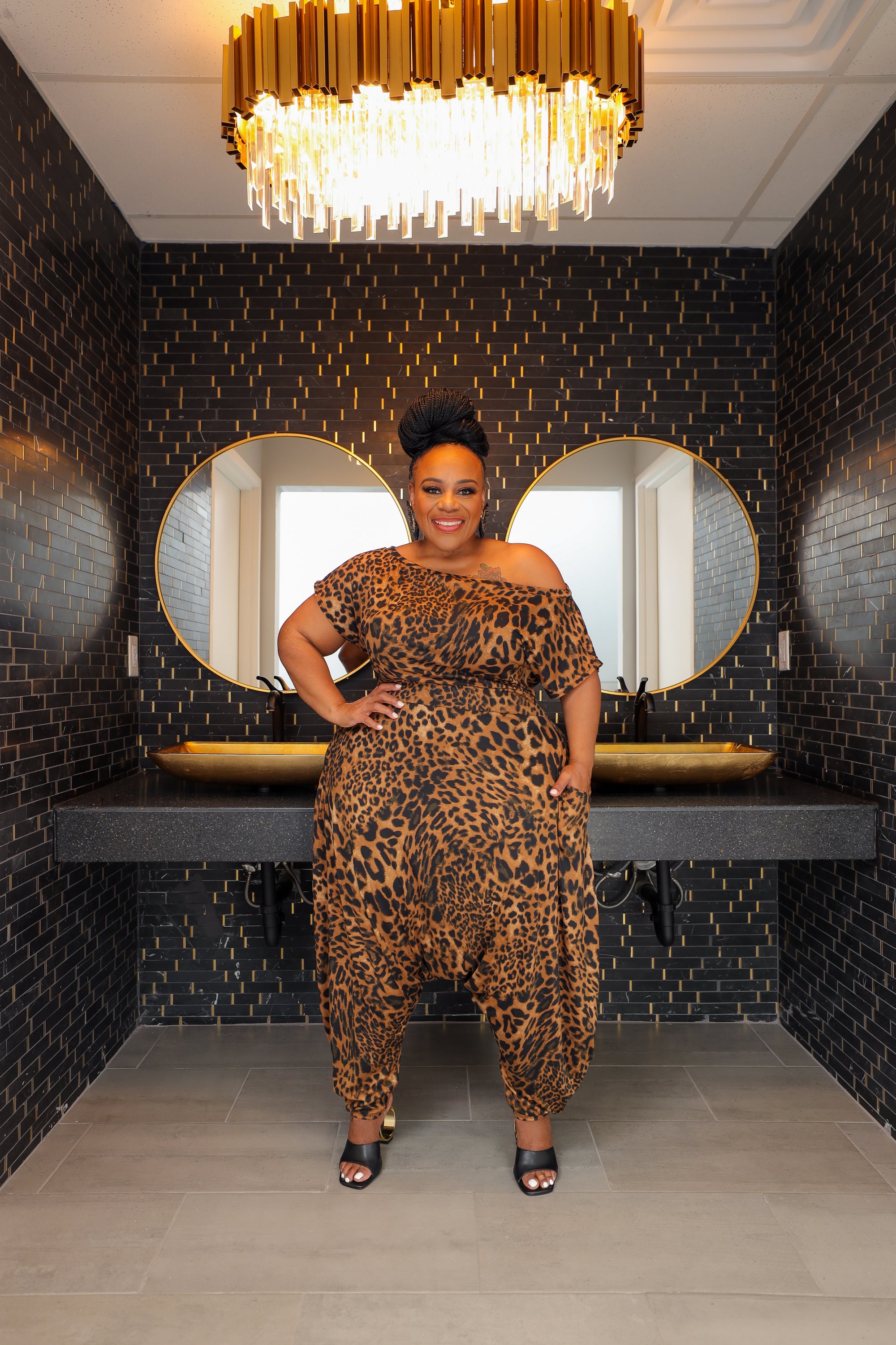 Leopard M C Hammer Jumpsuit