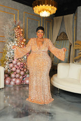 Gold Rachel Sequin Gown