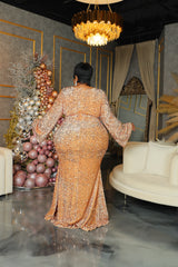 Gold Rachel Sequin Gown