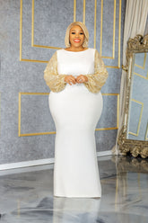 Ivory Runway Sequin Gown