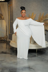 Ivory Layla Draped Gown