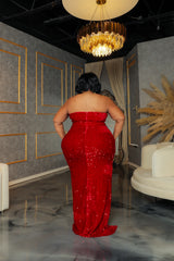 Red Winnie Sequin Gown