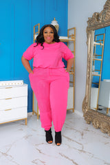 Pink Sequin Embellished Set