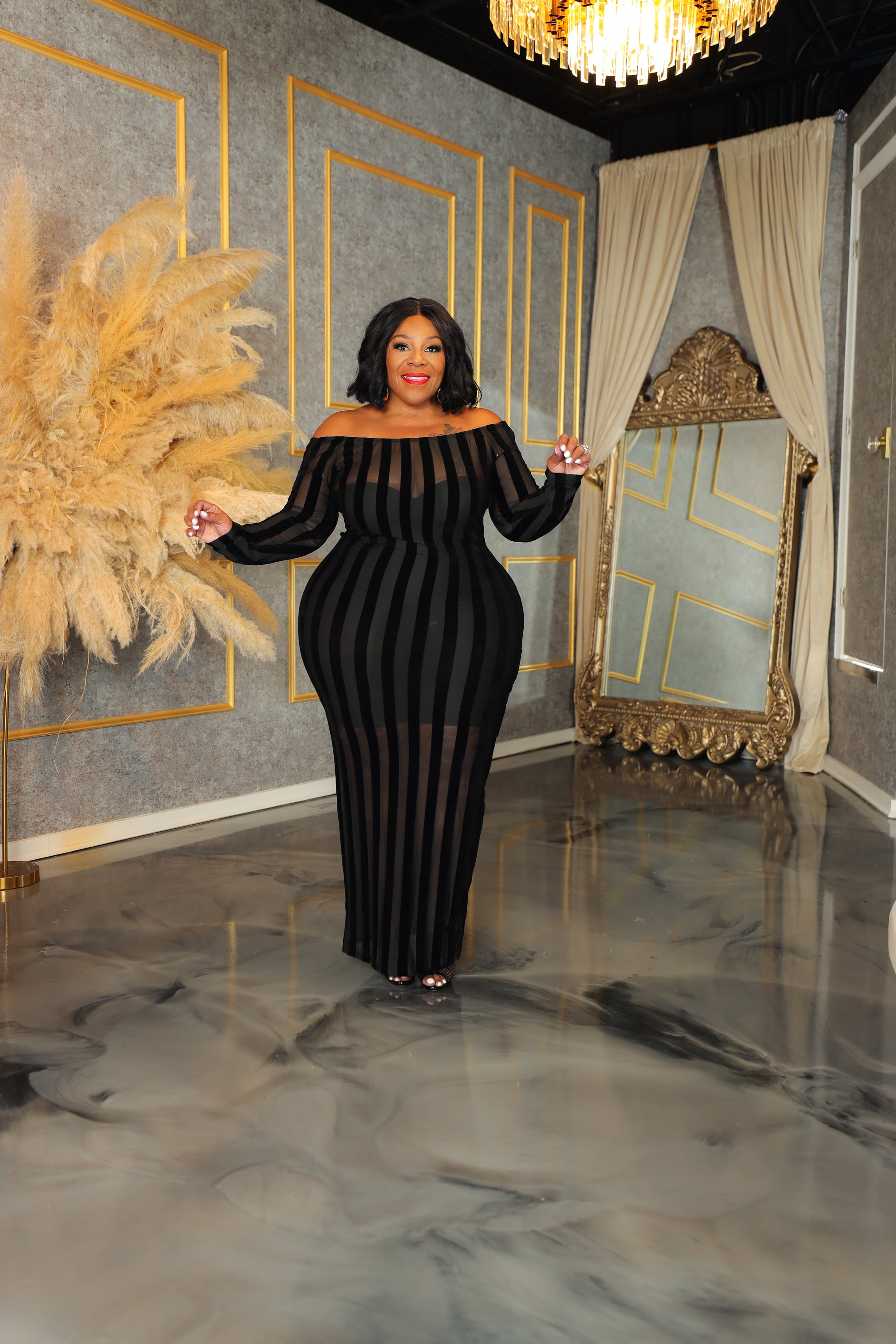 Black Sheer Delight Dress