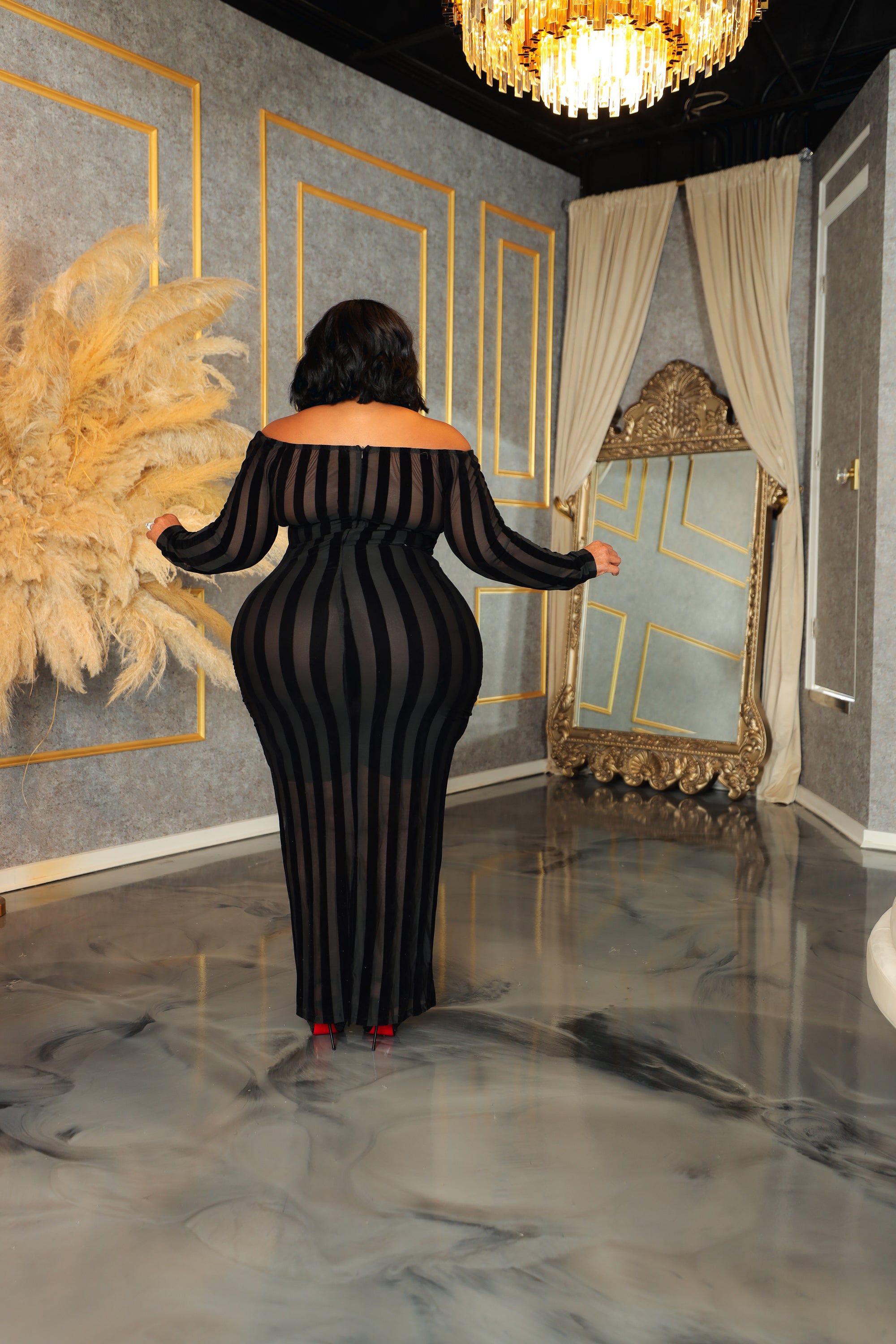 Black Sheer Delight Dress