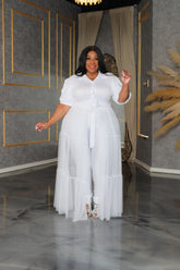 White Bishop Tulle Maxi Top