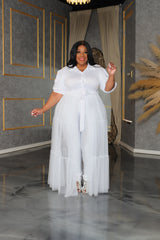 White Bishop Tulle Maxi Top