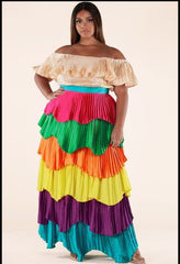 Colorful Tiered Dress