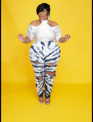 Bleach Distressed Jeans