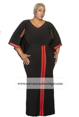 Black Cape Maxi Dress