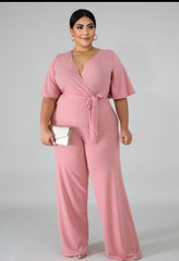 Mauve Belt Jumpsuit