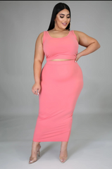 Coral Skirt Set