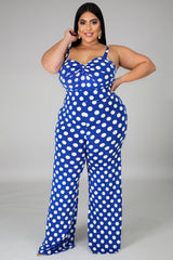Blue Polka Dot Jumpsuit
