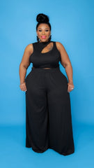 Black Wide Leg Set