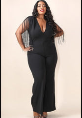 Black Tassel Jumpsuit