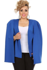 Blue Short Cape Coat