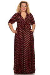 Red Polka Dot Maxi Dress