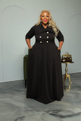 Black Bethany Coat Dress