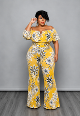 Mustard Off Shoulder Jumpsuit