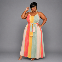 Beige Stripe Dress