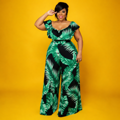 Green Palms Jumpsuit