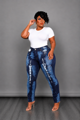 Sky Blue Tye Dye Jeans