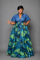 Daisy Denim Maxi Dress