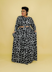 Black & White Skirt Set