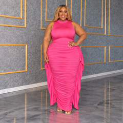 Pink Ruffle Skirt Set