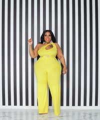 Yellow Cut-Out Jumpsuit