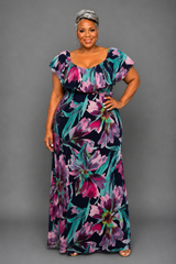 Purple Floral Dress
