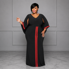 Red Stripe Center Dress