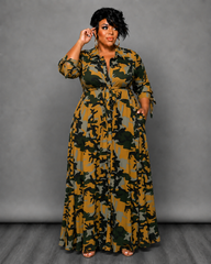 Camouflage A-Line Dress