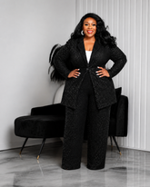 Black Hillary Sequin Suit