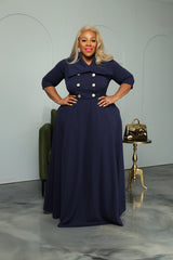 Navy Bethany Coat Dress