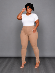 Tan Basic Jeans