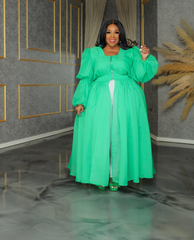 Green Chiffon Maxi Top