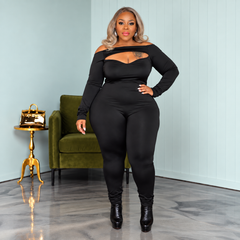 Black Cutting Edge Catsuit