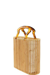 Wooden Tortoiseshell Handle Bag