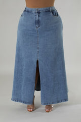 Cassy Denim Maxi Skirt