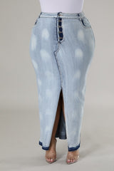 Easily Spotted Denim Skirt