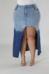 Dramatic Denim Maxi Skirt