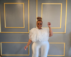 White Go In Tulle Top