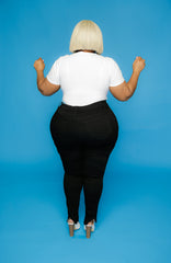 Black Shark Bite Ankle Jeans