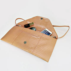 Brown Envelope Clutch