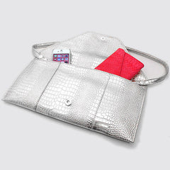 Silver Envelope Clutch