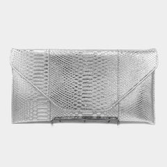 Silver Envelope Clutch