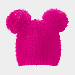 Pink Double Pom Pom Beanie