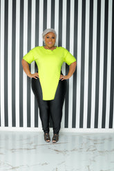 Neon Green Pointed Down Top